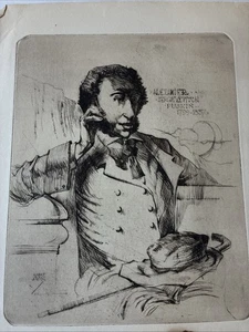 Albert A. Smith Etching Print Signed In Plate Alexander Sergeyevich Pushkin - Picture 1 of 13
