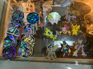 Lot of 8 Pokemon Enamel Pins  & 12 Coins - Charizard, Dialga, Latias, Latios ETC - Picture 1 of 6