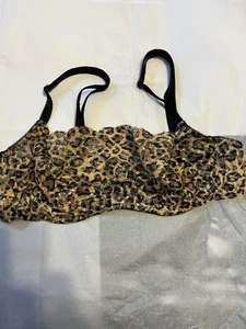 fredericks of hollywood Vintage Bra Leopard Size 34 b Underwire - Picture 1 of 4
