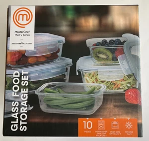 MasterChef Glas Lebensmittel Aufbewahrung Set 10-teilig, Signature Collection, Neu im Karton - Bild 1 von 6