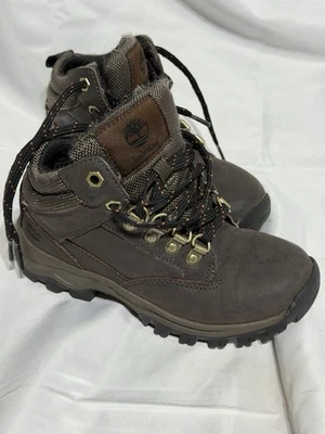 Timberland Botas Niños Talla 12.5 Keele Ridge Senderismo Cuero Marrón Con Cordones Informales Foto 1 de 4