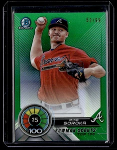 2018 Bowman Scouts' Top 100 Green Mike Soroka 50/99 Braves #BTP-25 - Picture 1 of 2