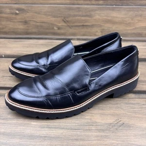ECCO Size 8 Incise Tailored Loafer Black LUG SOLE EUC Retail $170 *READ Details - Picture 1 of 23