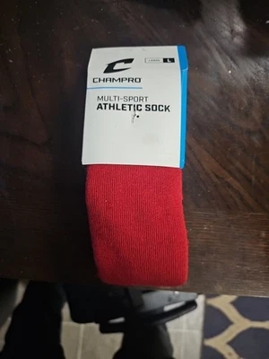 Calcetines de béisbol profesionales Champro - Nuevos - Color - Rojo ~ Talla L ~ LOTE DE DOS ~NUEVOS Foto 1 de 2
