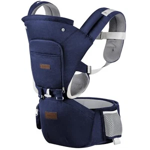 Baby Carrier Newborn to Toddler with Hip Seat 6-in-1 Ergonomic All Blue - Picture 1 of 8
