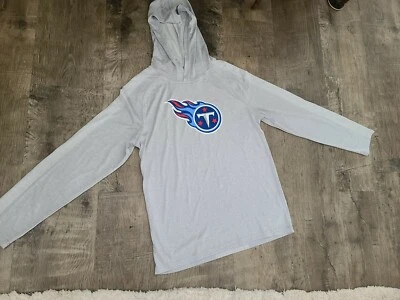 Fanatics Tennessee Titans logo apparel Shirt team fan grey hoodie lightweight L - Image 1 of 3