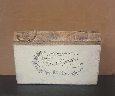 Molde de madeira 2 espaços açúcar/cera pintado e estampado núcleo vintage casa de campo  - Imagem 1 de 4