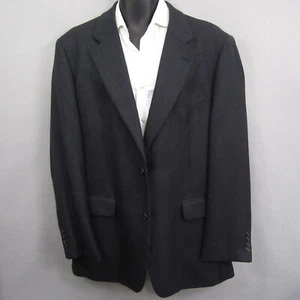 Meeting Street Mens Sport Coat 42L Navy Blue Lambswool Cashmere Blazer - Picture 1 of 14