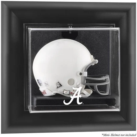 Alabama Crimson Tide Black Framed Wall-Mountable Mini Helmet Display Case Cover