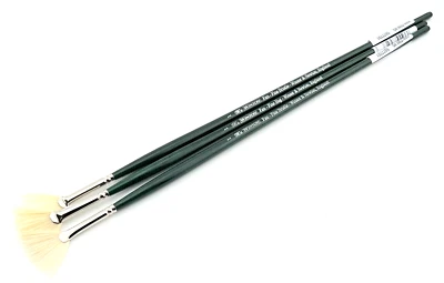 Winsor & Newton: Lote de pinceles de pintura con ventilador de mango largo Winton - 3 cepillos, tamaño 1 Foto 1 de 2