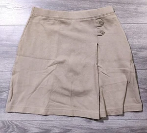 Lands End Skirt Girls Size 14 Khaki Beige School Uniform Knit Skort Kids - Picture 1 of 8