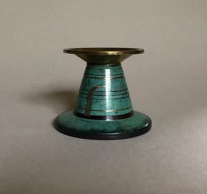 Bougeoir en laiton émaillé — WMF Ikora — 6,5 x 8 cm. - Picture 1 of 5