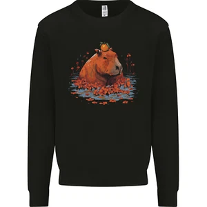 Naranja Capybara Hombre Jersey Sudadera - Imagen 1 de 3