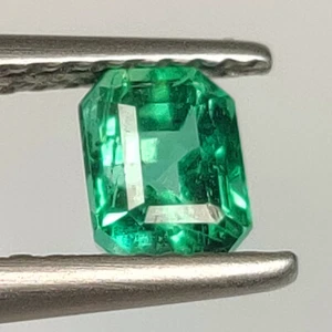 0.60CT - Natural Emerald Fine Luster Octagon Shape Zambian - 7416 - Picture 1 of 3