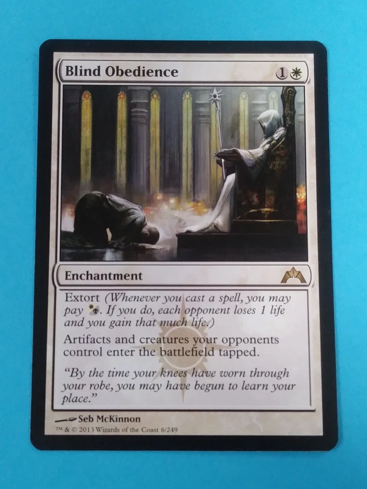 Magic The Gathering 1x BLIND OBEDIENCE - Gatecrash White Rare NM English - Image 1 of 2
