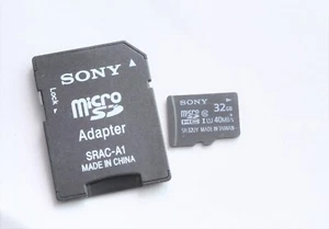SONY 32 GB Micro SDHC UHS-I Memory Card + Card Adapter High Speed - Picture 1 of 1