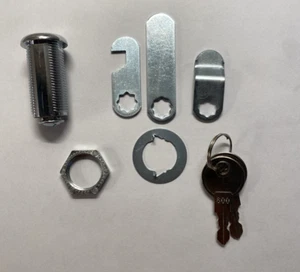 Nockenschloss Schrankschlösser gleichschließend, 1-3/8" (Länge) Zylinder passt auf 1-1/8" M - Bild 1 von 9