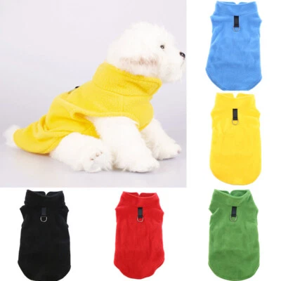 Small Pet Dog Warm Fleece Vest Sweater Clothes Coat Puppy Shirt Winter Appare ∂ - Image 1 of 4