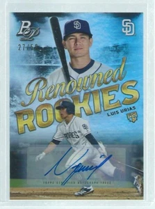 LUIS URIAS 2019 BOWMAN PLATINUM RENOWNED ROOKIES AUTO RC #D 27/50 - Picture 1 of 1