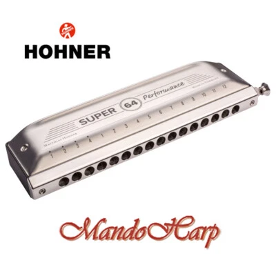 Hohner Chromatic Harmonica - 758501 'New' Super 64 16-hole 64-reed NEW - image 1 of 2