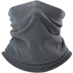 Neck Gaiter Warmer Polar Fleece Neck Scarf Winter Ski Tube Scarf Half Face Mask - Picture 1 of 22