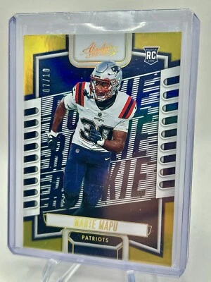 2023 PANINI ABSOLUTE MARTE MAPU GOLD SPECTRUM ROOKIE RC #/10 PATRIOTS - Image 1 of 3