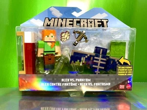 2022 Minecraft Craft-A-Block Figure 2-Pack: ALEX VS. PHANTOM - Picture 1 of 10