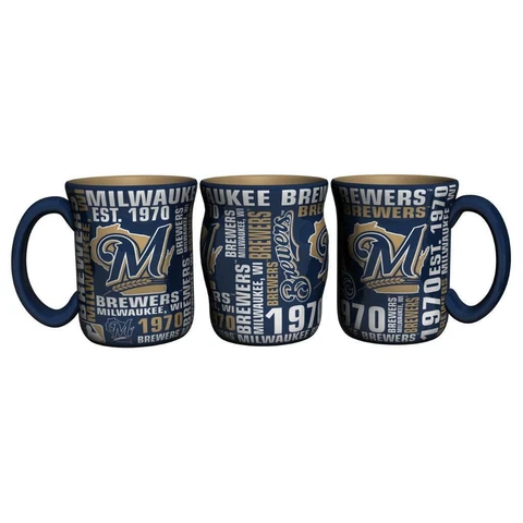 Milwaukee Brewers 17oz Spirit Design Coffee Mug [NEW] MLB Tea Cup Hot Tumbler Cover