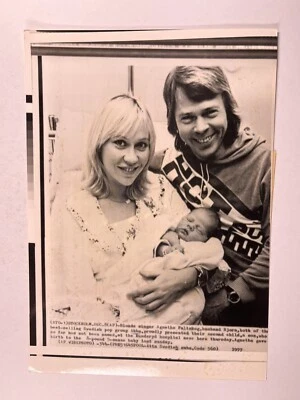 ABBA Photo Bjorn Ulvaeus Agneta Original Black And White Press Promo 1977 - Image 1 of 4