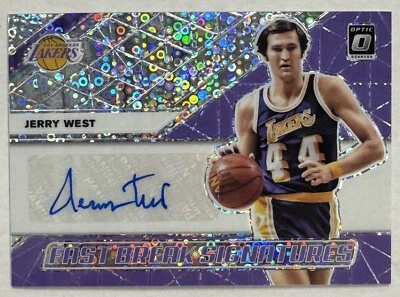 * 2019-20 Panini Donruss Optic Fast Break Signatures FB-JWS Jerry West Auto — 第 1/2 张图片