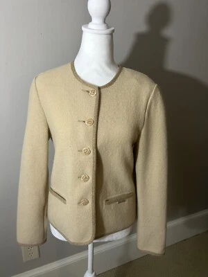 Geiger Collections Austria 100% Wool Jacket Cream Womens EU 34 US S/M - Image 1 of 4