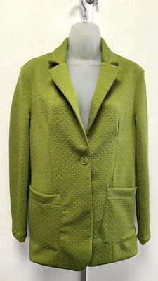 NEW! Dixon Medium pistachio green textured unlined jacket blazer with stretch - Image 1 of 4