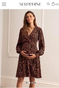 Seraphine Brand New Floral Wrap maternity nursing Dress Size 14 BNWT - Picture 1 of 20
