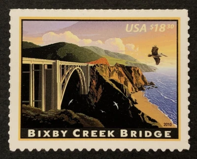 2010 USA 4439 $18.30 Bixby Creek Bridge Express Mail   Mint  NH  S/A - Image 1 of 3