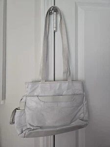 White Patchwork Leather Shoulder Bag Purse - Picture 1 of 11