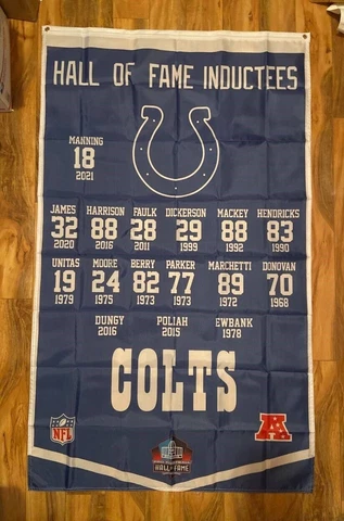 Indianapolis Colts 3x5 ft Flag Hall of Fame Inductees NFL Super Bowl Banner Cover