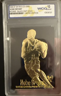 Skybox EX-2000 1996-97 Kobe Bryant novato negro oro 23kt *RARO* WCG- 10 #3521 Foto 1 de 4