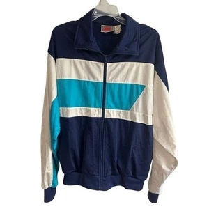 Vintage Nike Herren Large Stripe ColorBlock Trainingsjacke Blau Athleisure Retro - Bild 1 von 8