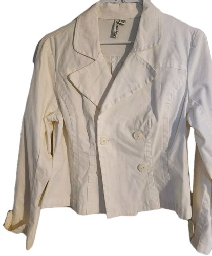 OFF WHITE Giacca corta St Johns Bay Off White Small Petite con bottoni