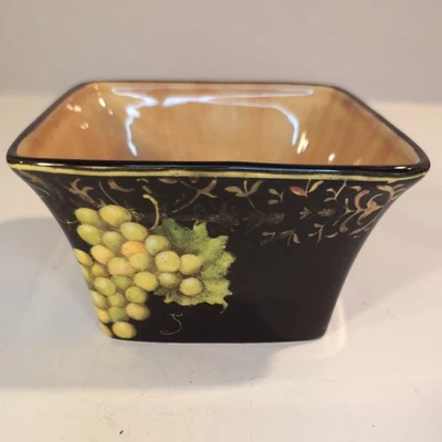 Susan Winget Fruit филигранная квадратная чаша 5,5 дюйма миска для закусок мороженого - Изображение 1 из 4