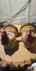 Candelabros de cerámica pavo acción de gracias - Imagen 1 de 2