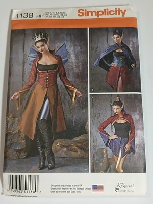 Pattern Simplicity 1138 HH dark faeries costume dress cosplay cape skirt sz 6-12 - Image 1 of 4