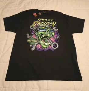 NWT Harley-Davidson Mens 2025 Skull Wrench Short Sleeve T-Shirt Black Large L - Picture 1 of 9