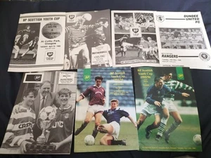 SCOTTISH YOUTH CUP FINAL & SEMI FINAL COLLECTION 1985-1996 X 7 CELTIC RANGERS... - Picture 1 of 1