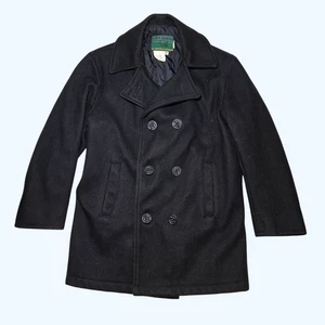 Spiewak Peacoat Mens 40 Wool Naval Double Breasted Quilted Flight Deck USA Coat - Picture 1 of 10
