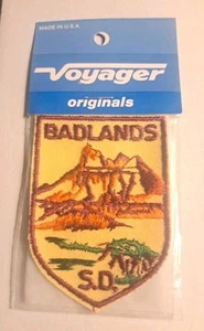 NIP Vintage Badlands South Dakota Souvenir Embroidered Voyager Patch Badge - Picture 1 of 4
