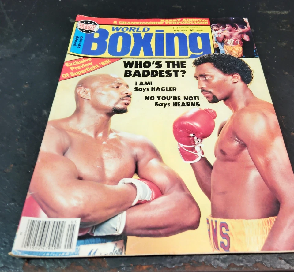 VINTAGE World Boxing Magazine May 1985 Marvin Hagler Thomas Hearns  - Image 1 of 1