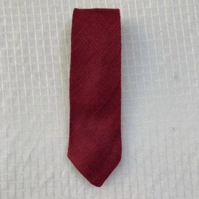 John Henry 经典复古紧身领带烧红色围巾 — 第 1/3 张图片