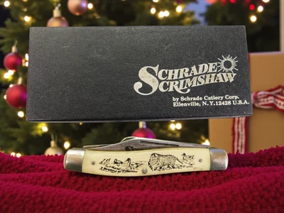 Cuchillo Plegable Schrade Scrimshaw 3 Hojas SC506 con Caja Original Foto 1 de 4