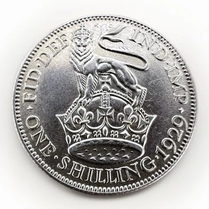 Great Britain One 1 Shilling 1929 George V Coin, KM#883 5.63g Gh225 - Picture 1 of 2